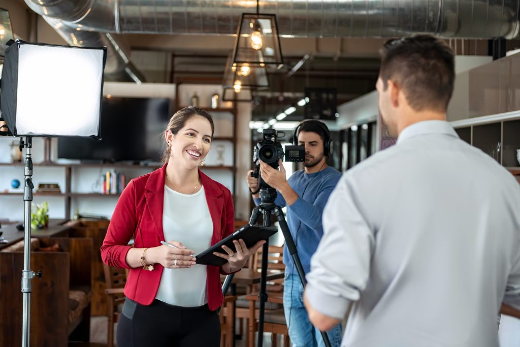 Production Assistant apprentice supporting a broadcast production